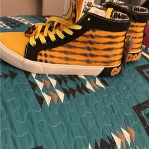 Nickelodeon Yellow and Black High-Top Sneakers